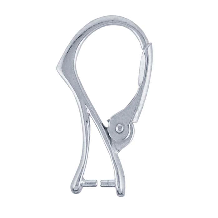 Sterling Silver Lever-Back Ear Wire with Pinch Mounting