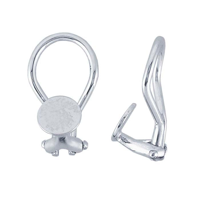 Sterling Silber Omega Ohrclip mit Pad