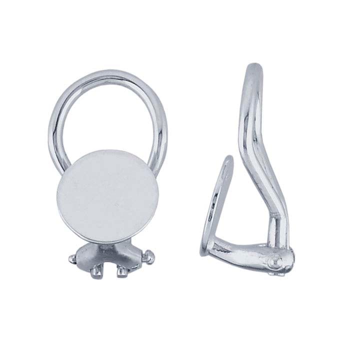 Sterling Silber Omega Ohrclip mit Pad