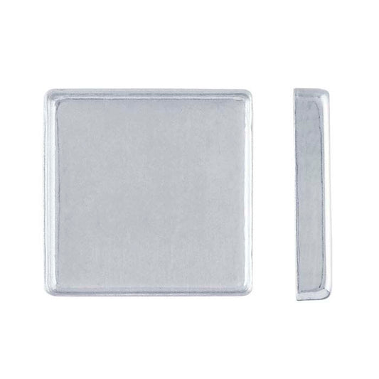 Castone a coppa quadrato 16mm in argento sterling