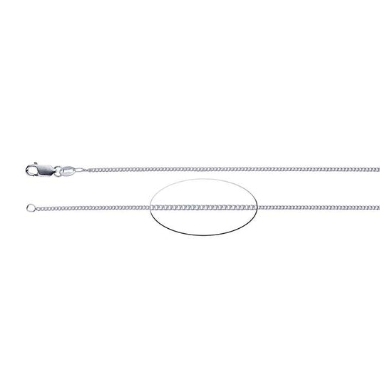 Chaîne gourmette 1,4 mm en argent plaqué 1/10