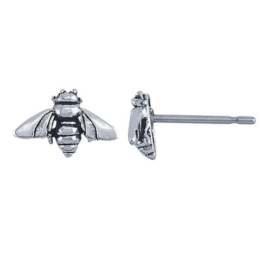 Sterling Silver Honey Bee Post Earring