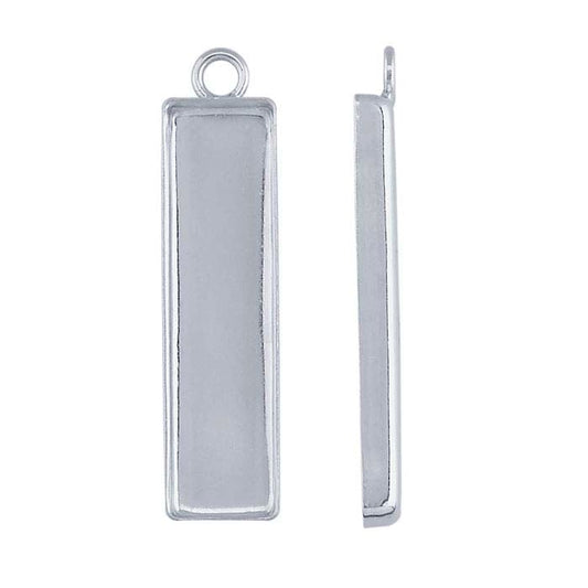 Sterling Silver 28 x Rectangle Resin Component Mounting