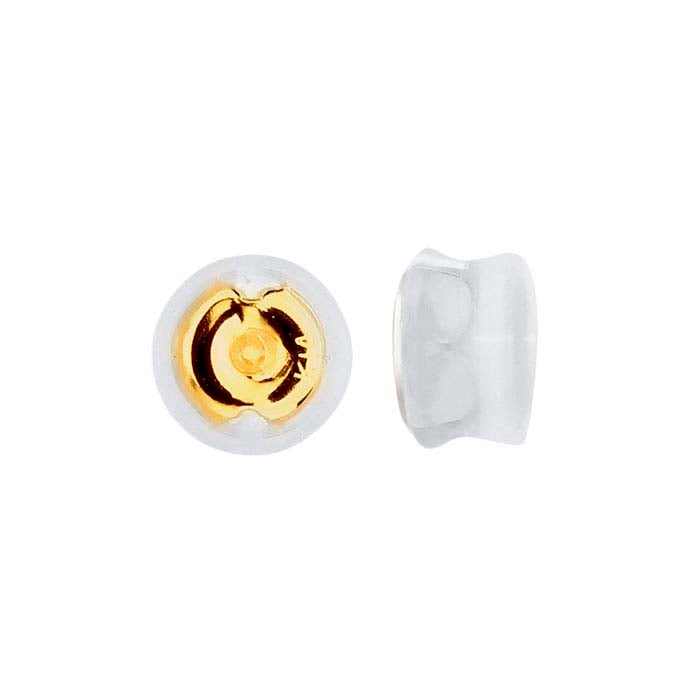 14K Yellow Gold Lightweight Friction Ear Nut