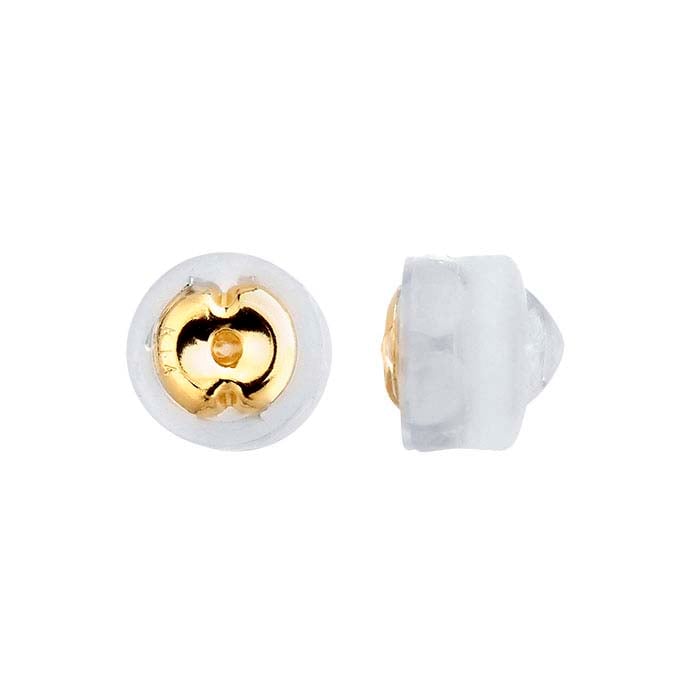 14K Yellow Gold Lightweight Friction Ear Nut