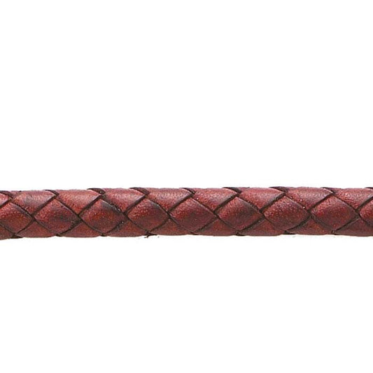 Antique Brown Machine-Braided Leather Cord