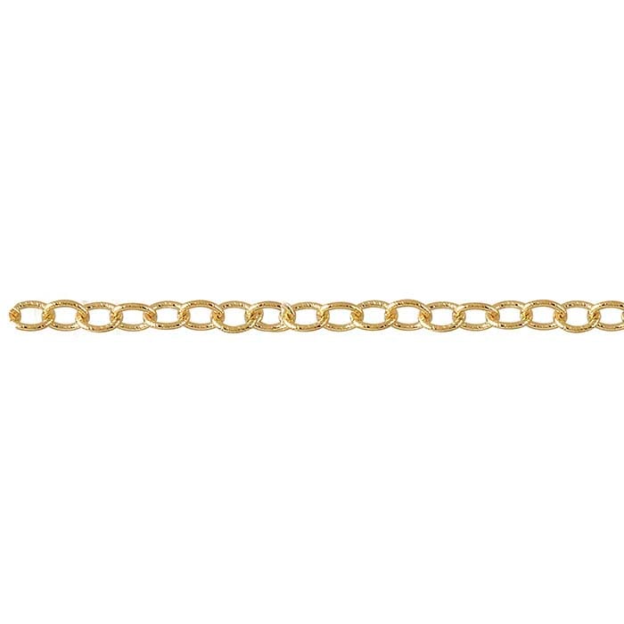 14/20 Yellow Gold-Filled Patterned Cable Chain