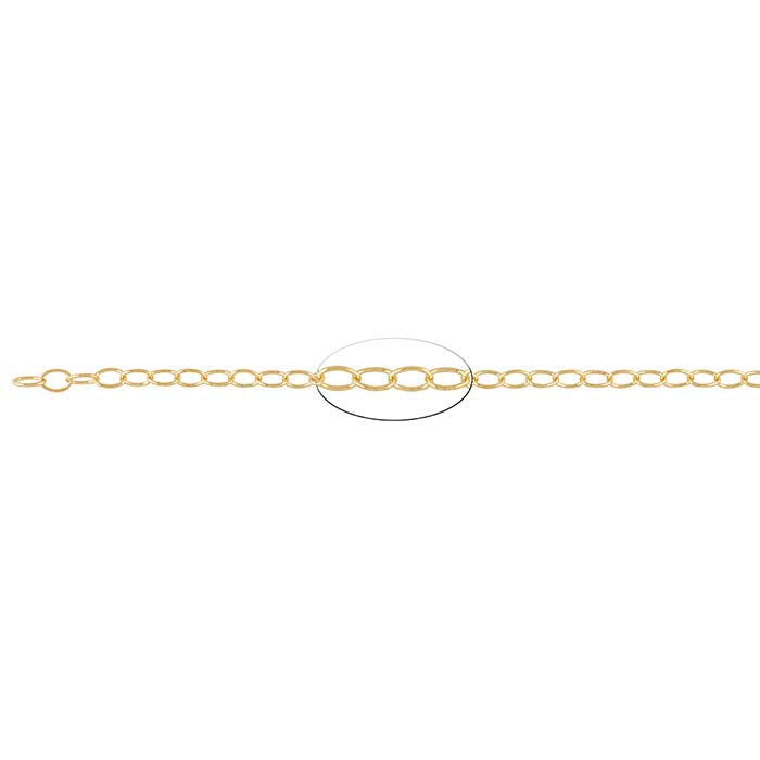 14/20 Yellow Gold-Filled Oval Cable Chain