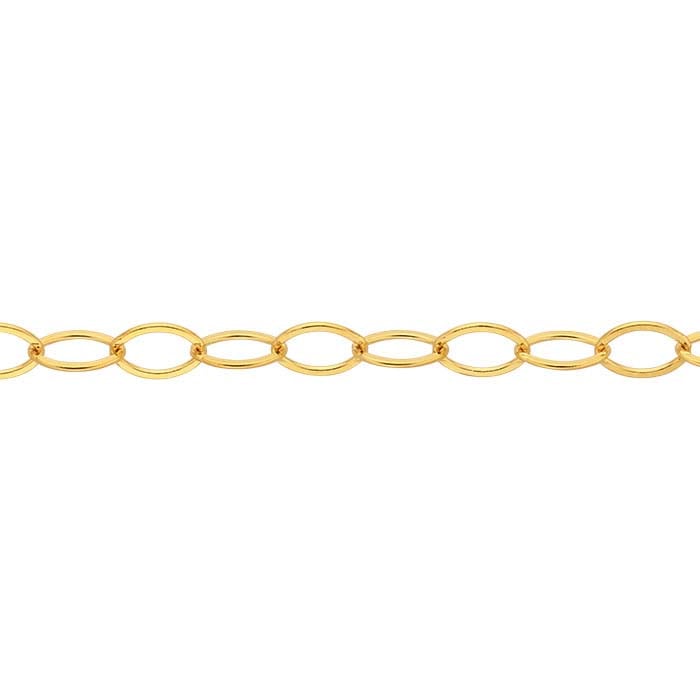 14/20 Yellow Gold-Filled Flat Oval Cable Chain
