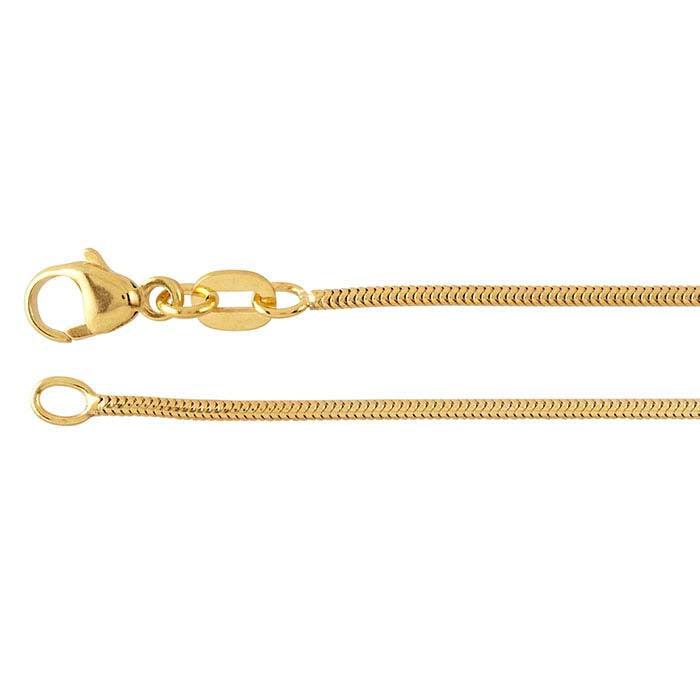14K Yellow Gold Unseamed Snake Chain