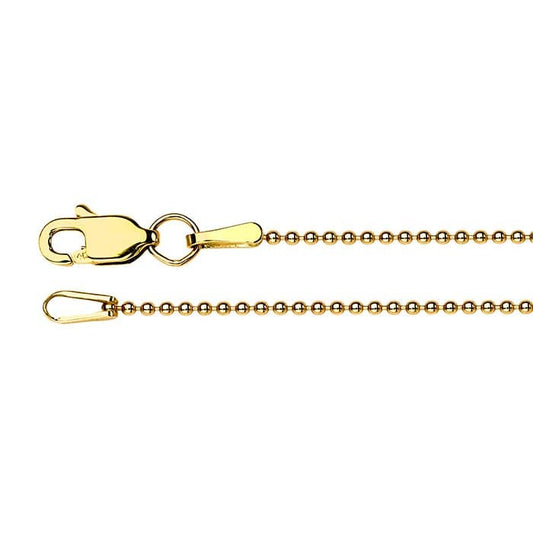 14K Yellow Gold Bead Chain