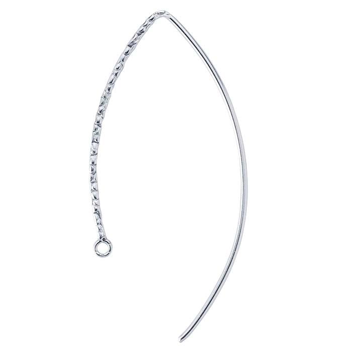 Textured Ear Wire with Closed Ring