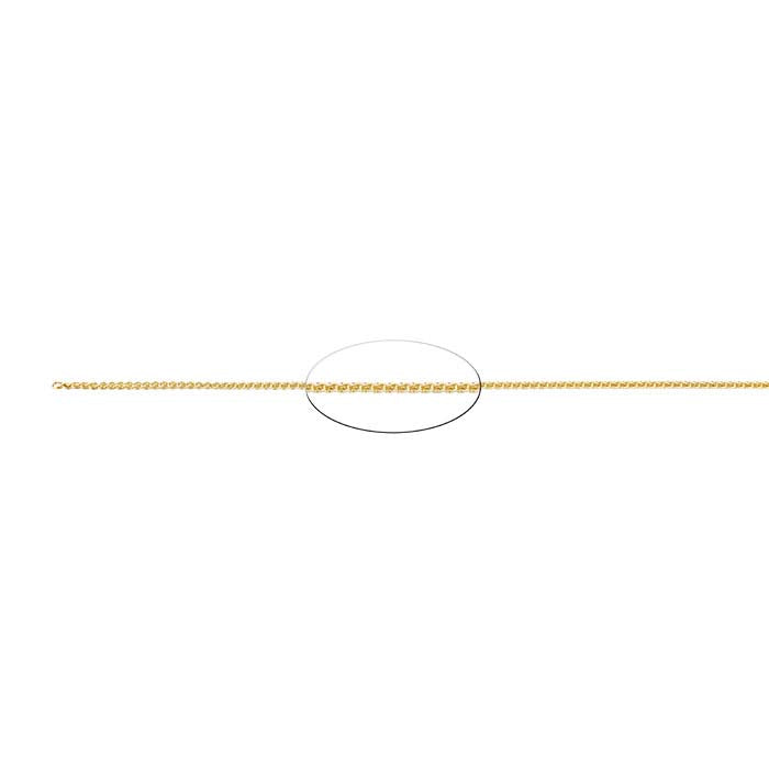 18K Yellow Gold Round Wheat Chain