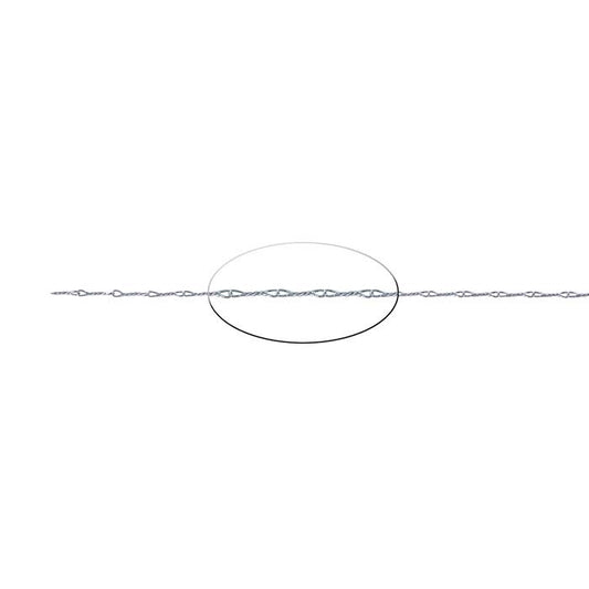 Sterlingsilber Drehgliedkette, pro Fuß