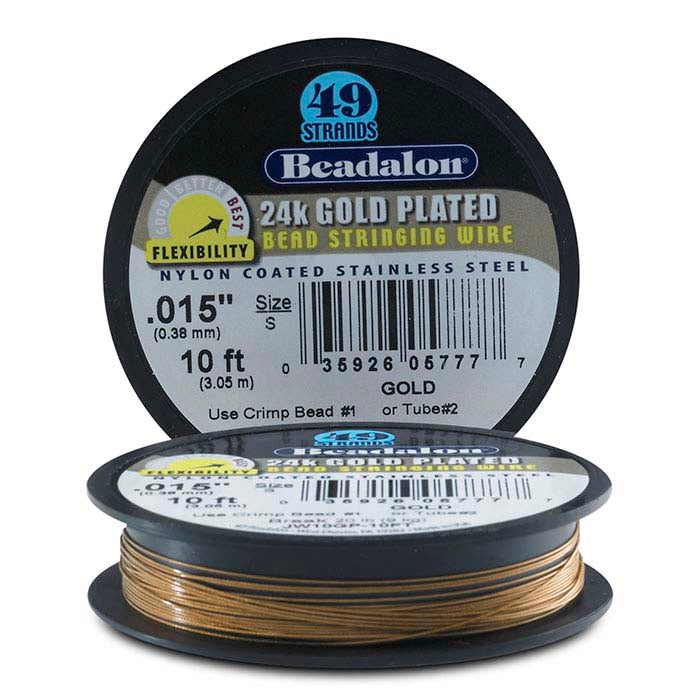 Beadalon® Professional Series 49-Strand 24K Yellow Gold-Plated Wire