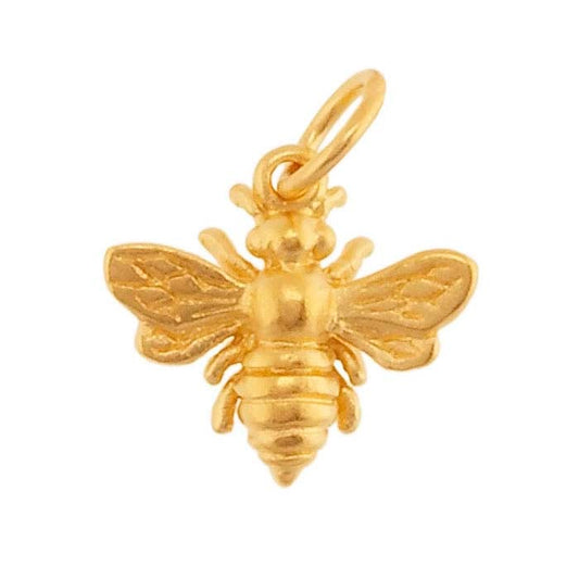 Charm Ape 3D in Argento Sterling Placcato in Oro Giallo 24K Pesante