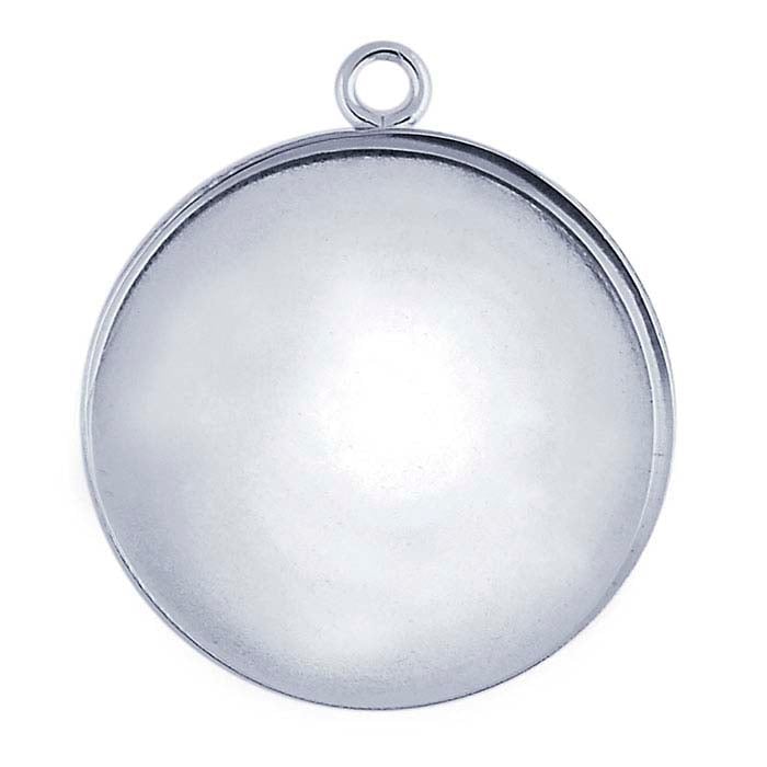 Sterling Silver Round Resin Component Mounting