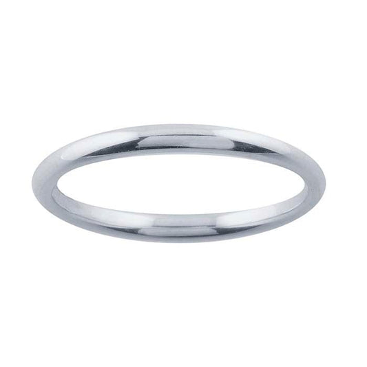Nordt Sterling Silver Half-Round Wedding Band