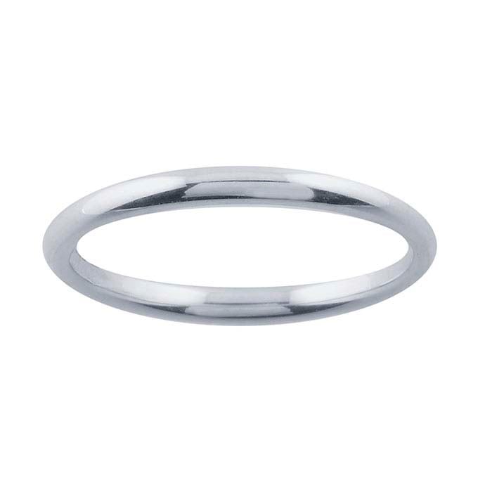 Nordt Sterling Silver Half-Round Wedding Band