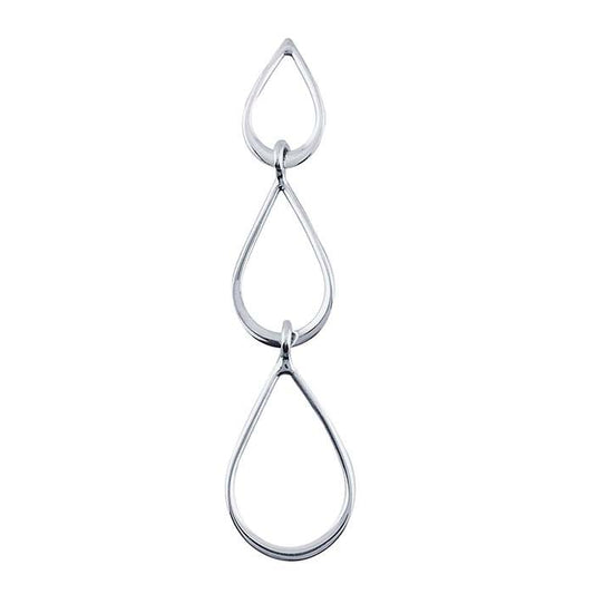 Sterling Silver Linked Teardrops Component