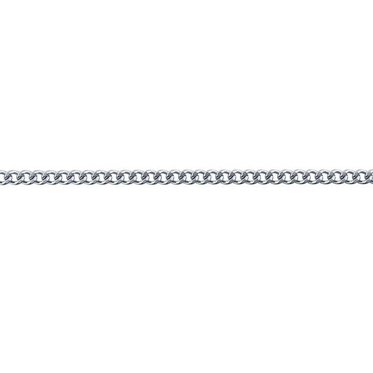 Stainless Steel Diamond-Cut Curb Chain, 6.1 m. Spool