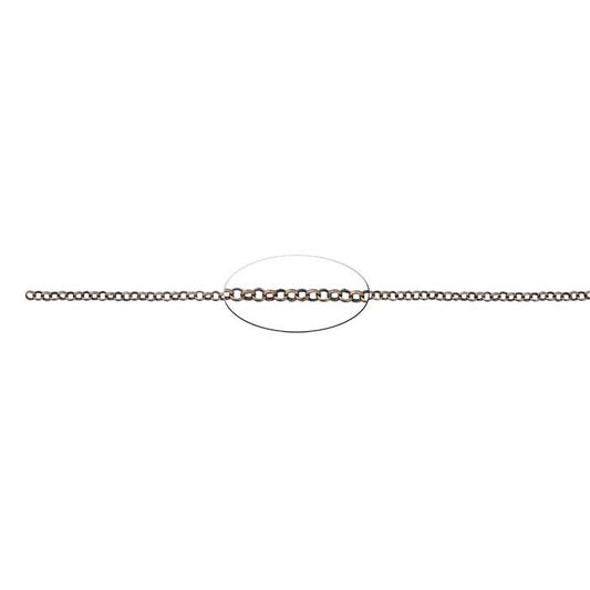 Brass Oxidized Rolo Chain, 6.1 m. Spool