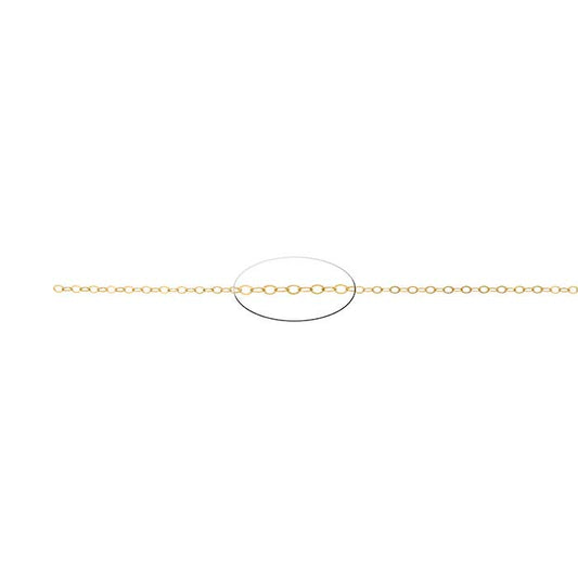 14/20 Yellow Gold-Filled Lightweight Flat Oval Cable Chain
