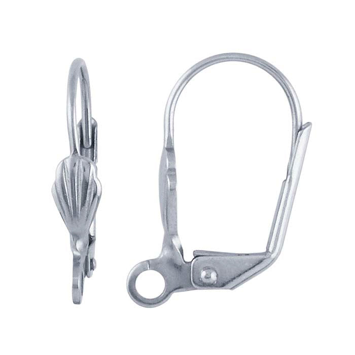Shell Lever-Back Ear Wire with Open Ring