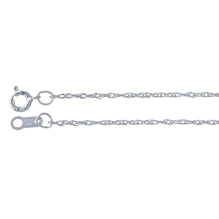 14K White Gold Double Rope Chain