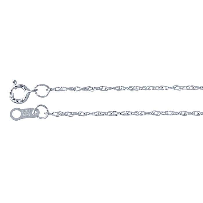 14K White Gold Double Rope Chain
