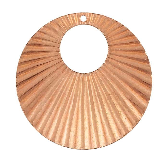 Copper Corrugated Circle Component