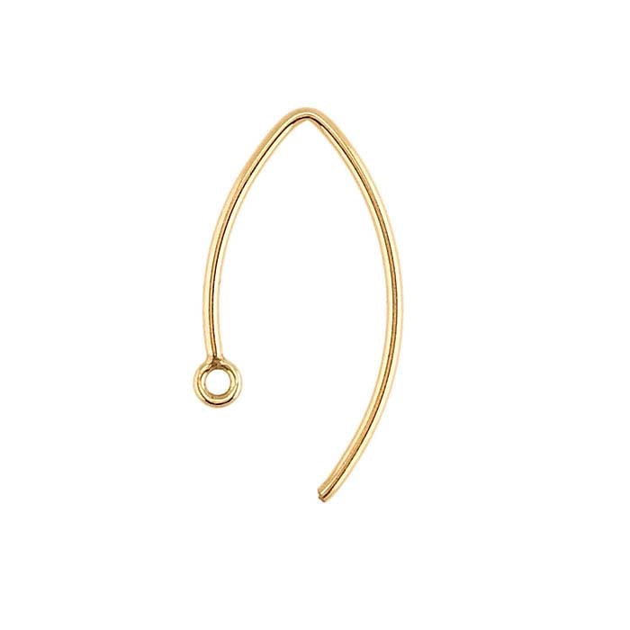 Marquise Ear Wires with Closed Ring