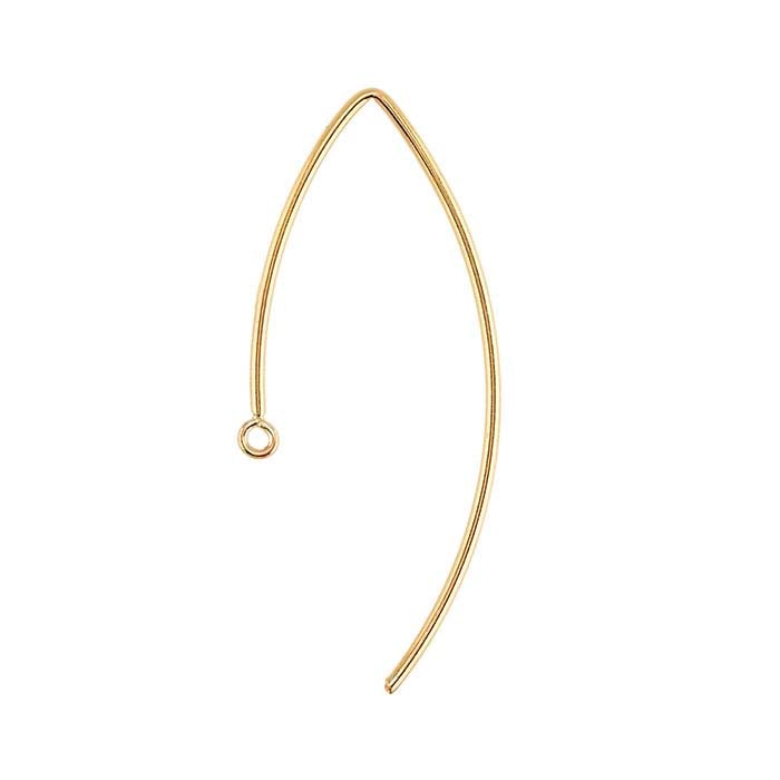 Marquise Ear Wires with Closed Ring