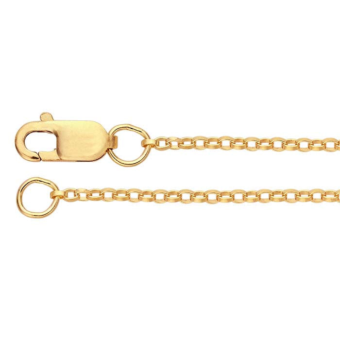 14/20 Yellow Gold-Filled Flat Rolo Chain