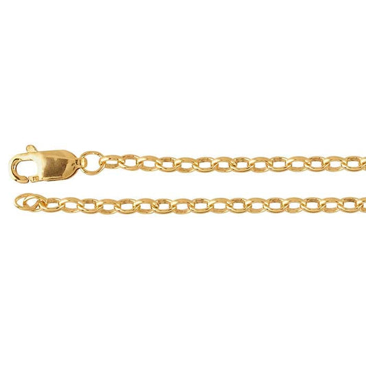 14/20 Yellow Gold-Filled Oval Rolo Chain