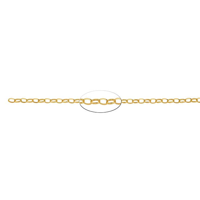 14/20 Yellow Gold-Filled Oval Rolo Chain