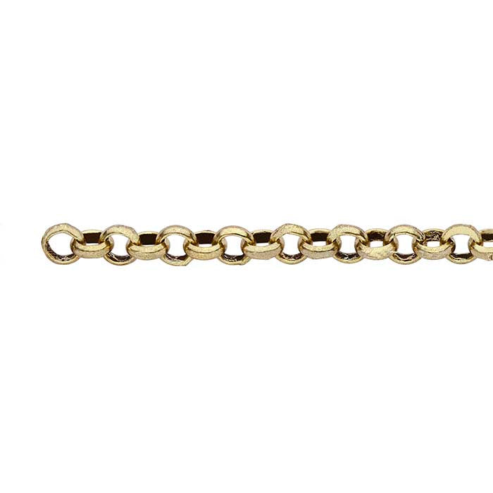 Brass Antique-Finish Rolo Chain, 6.1 m. Spool