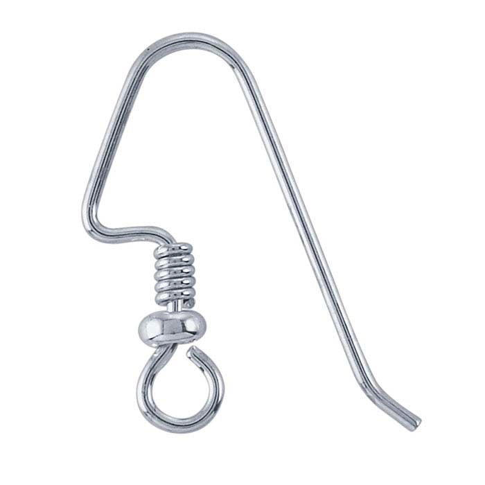 Heavy Ear Wire with Loop, Bead and Coil