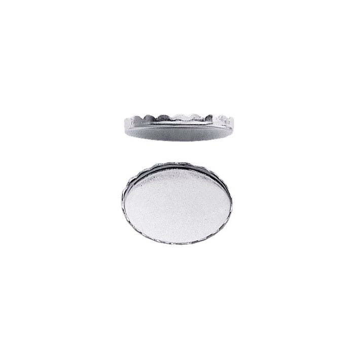 Oval Scalloped Bezel Cup Setting