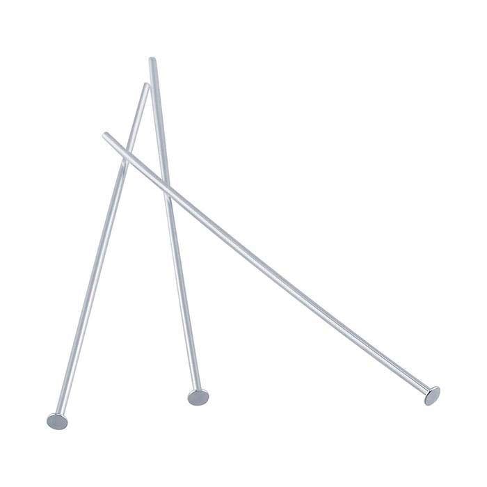 Sterling Silver Flat Head Pin, 0.72mm, 1/2-Hard
