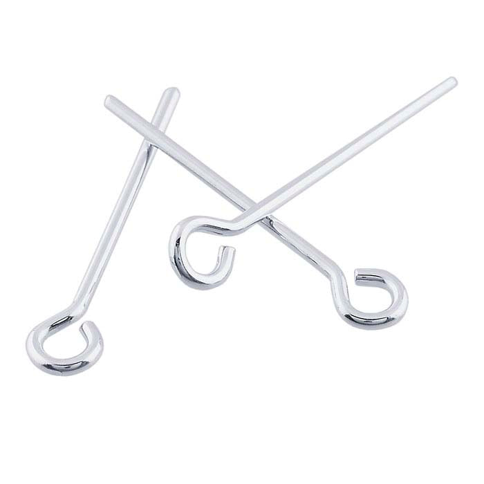 Sterling Silver Eye Pin, 0.72mm, 1/2-Hard