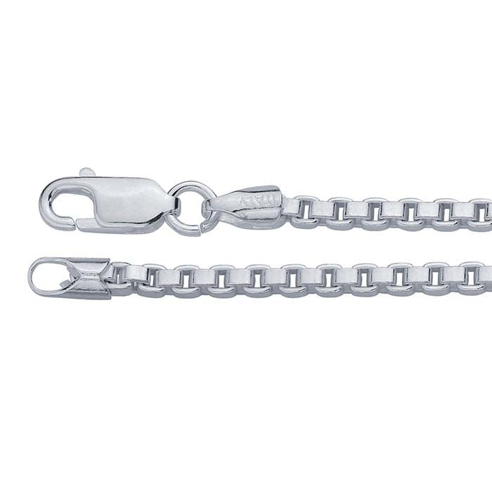 Sterling Silver 2.5mm Venetian Box Chain
