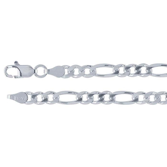 سلسلة فيغارو بقطع ماسي 4.3 مم من الفضة الإسترلينية