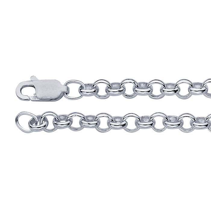 Sterling Silver Round Rolo Chain
