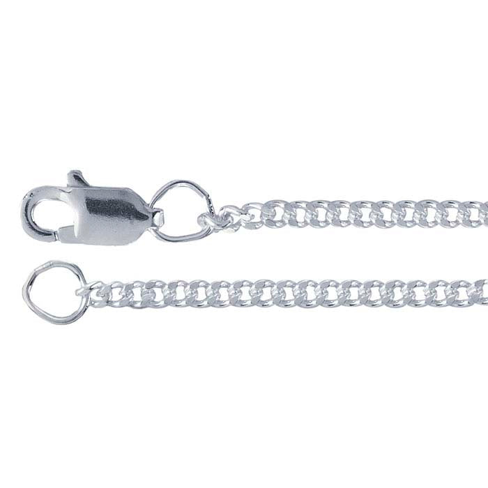 Sterling Silver Diamond-Cut Curb Chain