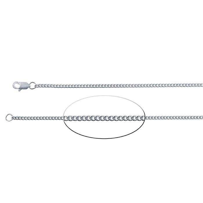 Sterling Silver Diamond-Cut Curb Chain