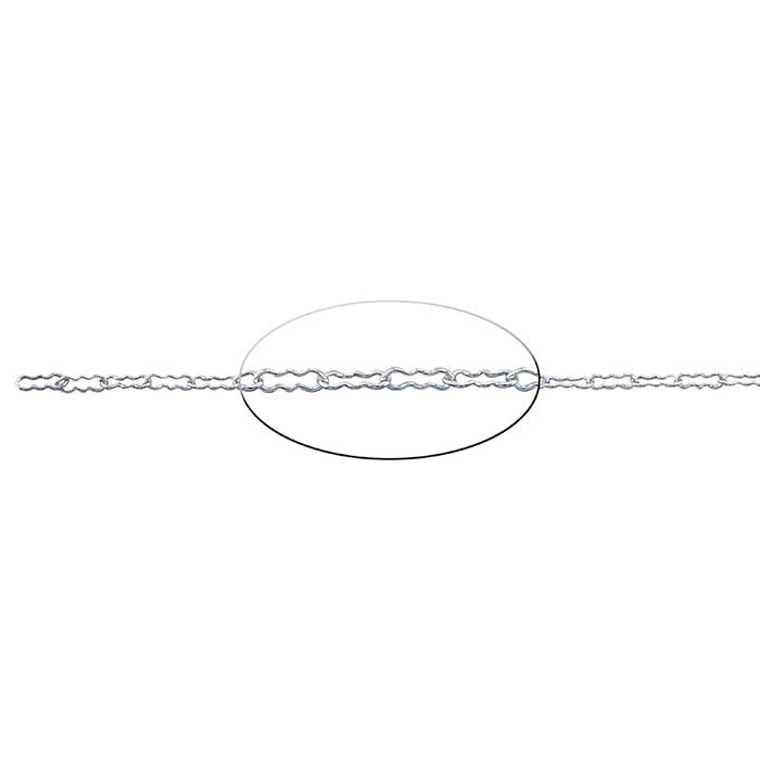 Sterling Silver Krinkle Chain, By the Foot