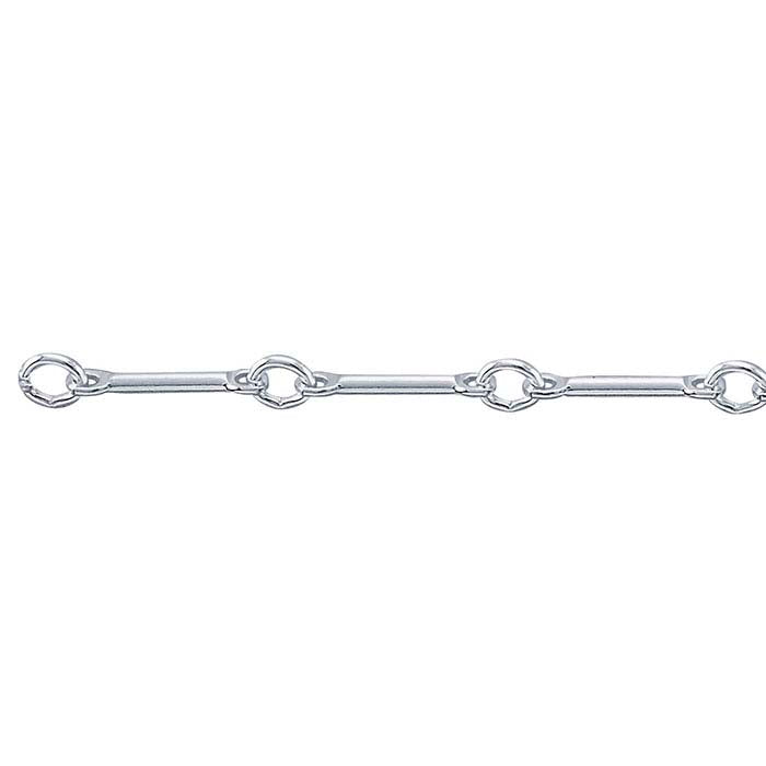Sterling Silver Bar & Link Chain