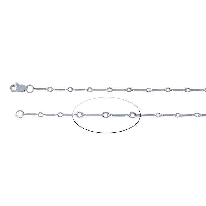 Sterling Silver Bar & Link Chain