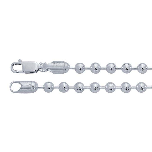 Sterling Silver 4mm Bead Chain